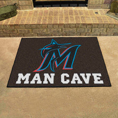 Miami Marlins Man Cave All-Star Rug - 34 in. x 42.5 in.