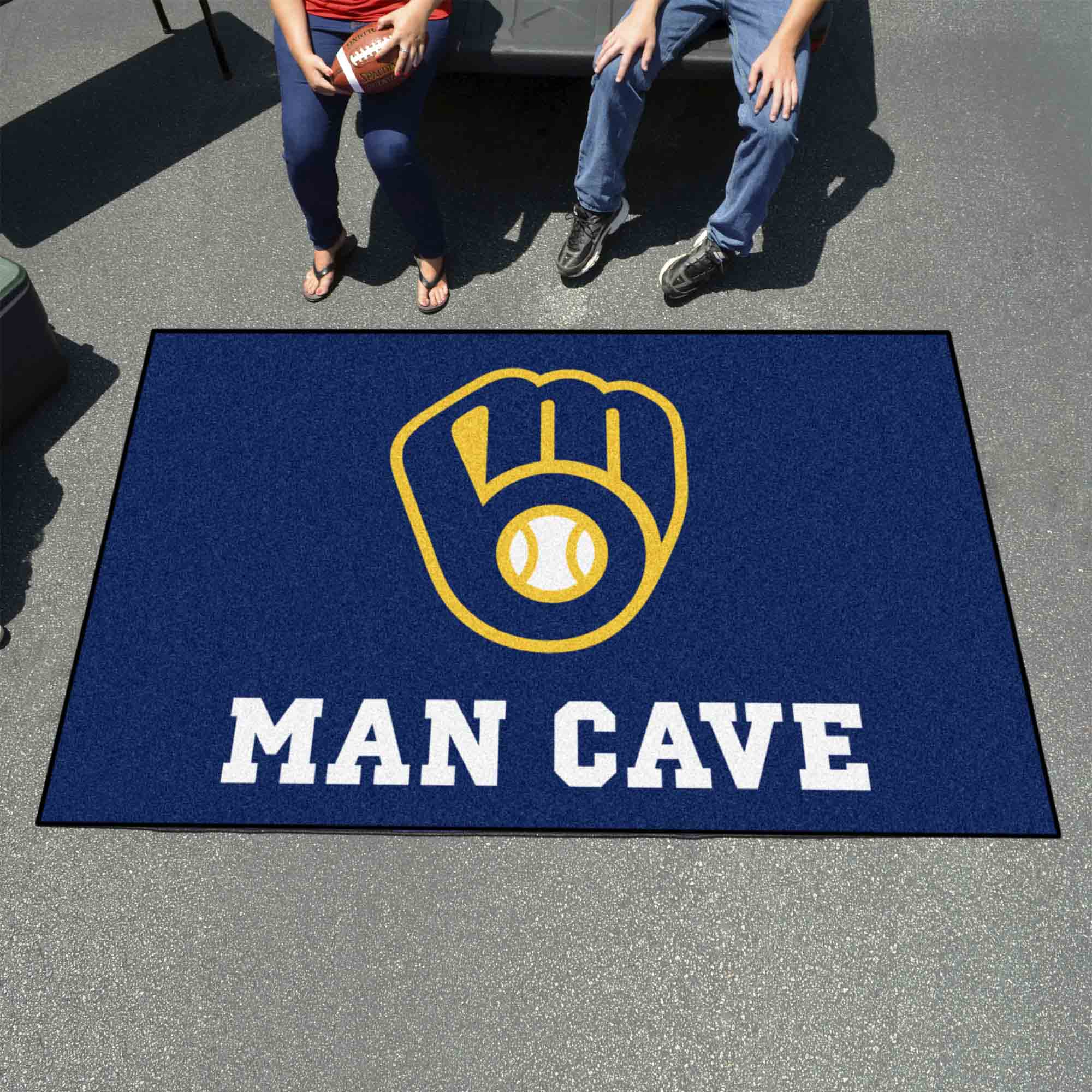 Milwaukee Brewers Man Cave Ulti-Mat Rug - 5ft. x 8ft.