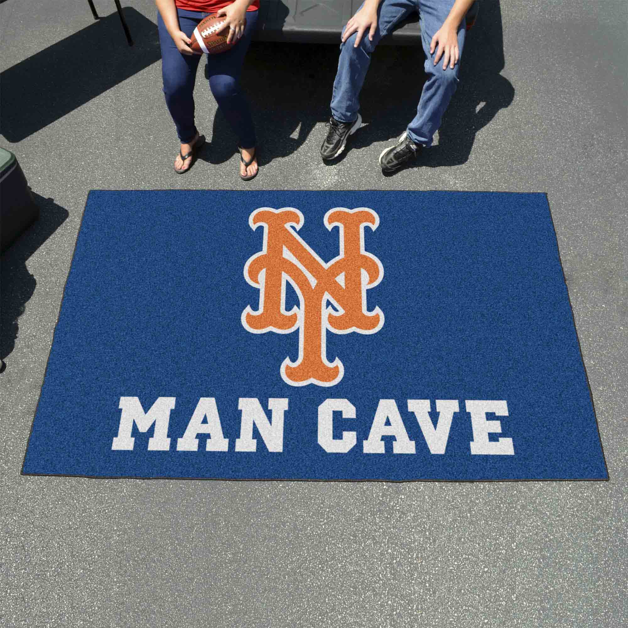 New York Mets Man Cave Ulti-Mat Rug - 5ft. x 8ft. - New York Mets