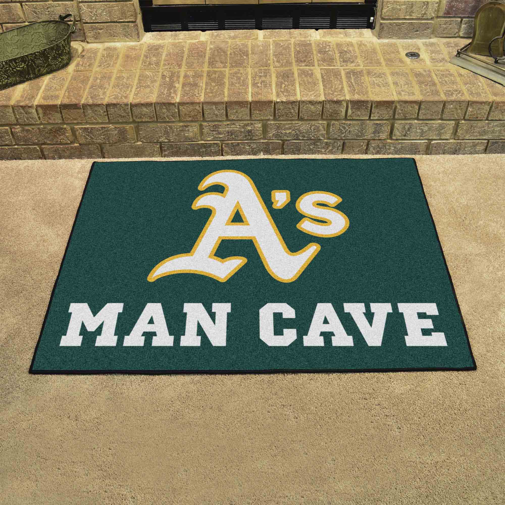 Oakland Athletics Man Cave All-Star Rug - 34 in. x 42.5 in. - Oakland Athletics