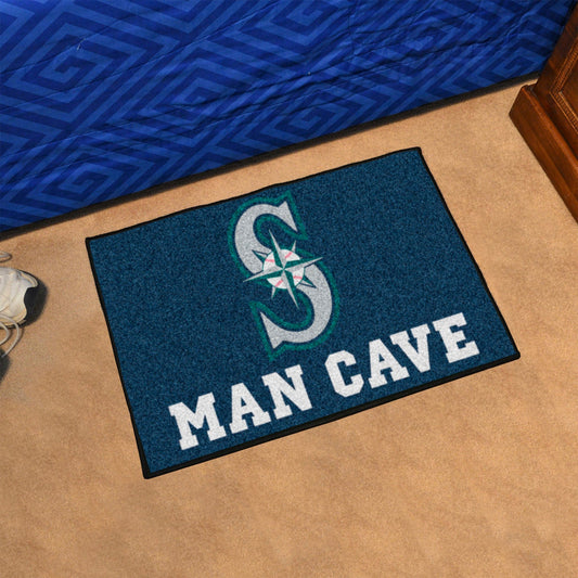 Seattle Mariners Man Cave Starter Mat Accent Rug - 19in. x 30in. - Seattle Mariners