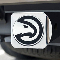 Atlanta Hawks Chrome Metal Hitch Cover with Chrome Metal 3D Emblem - Atlanta Hawks