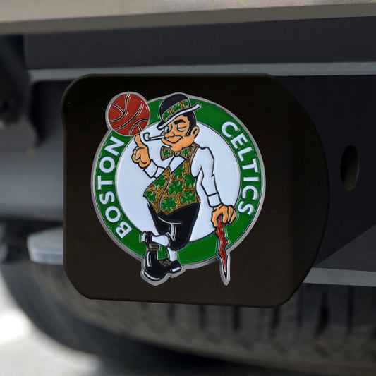 Boston Celtics Black Metal Hitch Cover - 3D Color Emblem