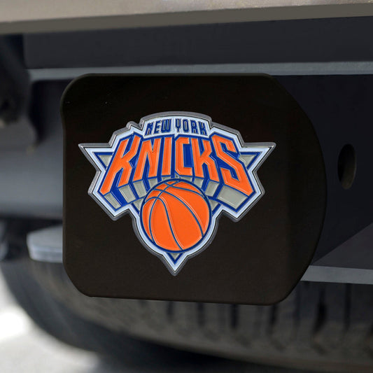 New York Knicks Black Metal Hitch Cover - 3D Color Emblem - New York Knicks