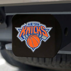 New York Knicks Black Metal Hitch Cover - 3D Color Emblem - New York Knicks