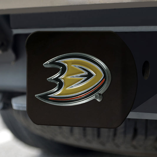 Anaheim Ducks Black Metal Hitch Cover - 3D Color Emblem