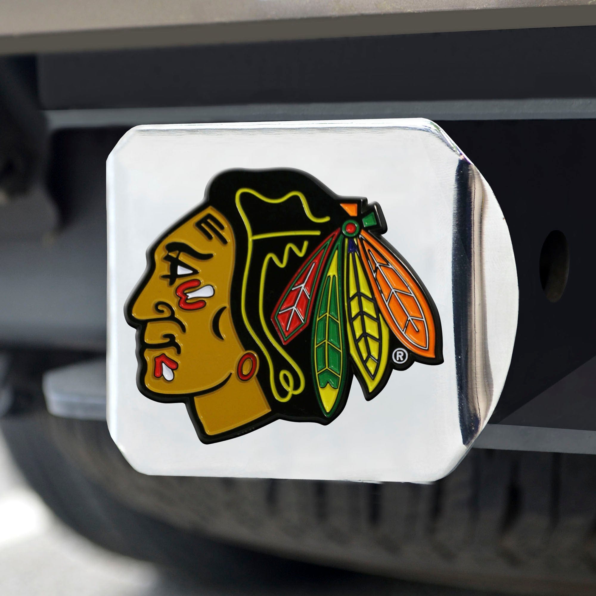 Chicago Blackhawks Hitch Cover - 3D Color Emblem - Chicago Blackhawks