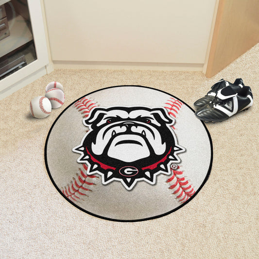 Georgia Bulldogs Baseball Rug - 27in. Diameter