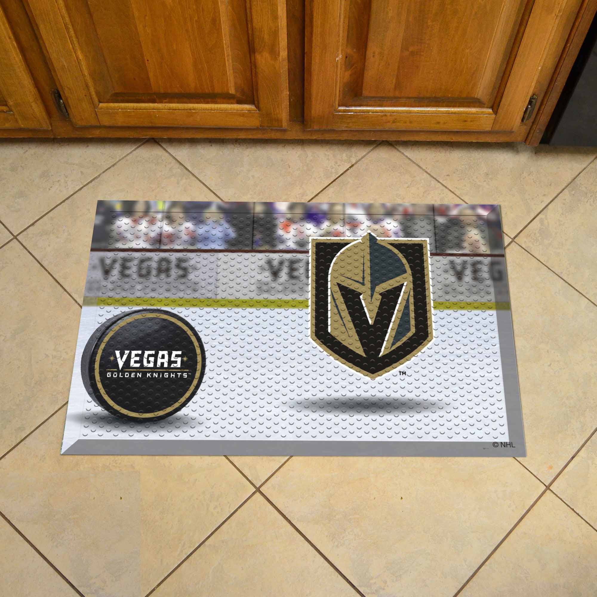 Vegas Golden Knights Rubber Scraper Door Mat