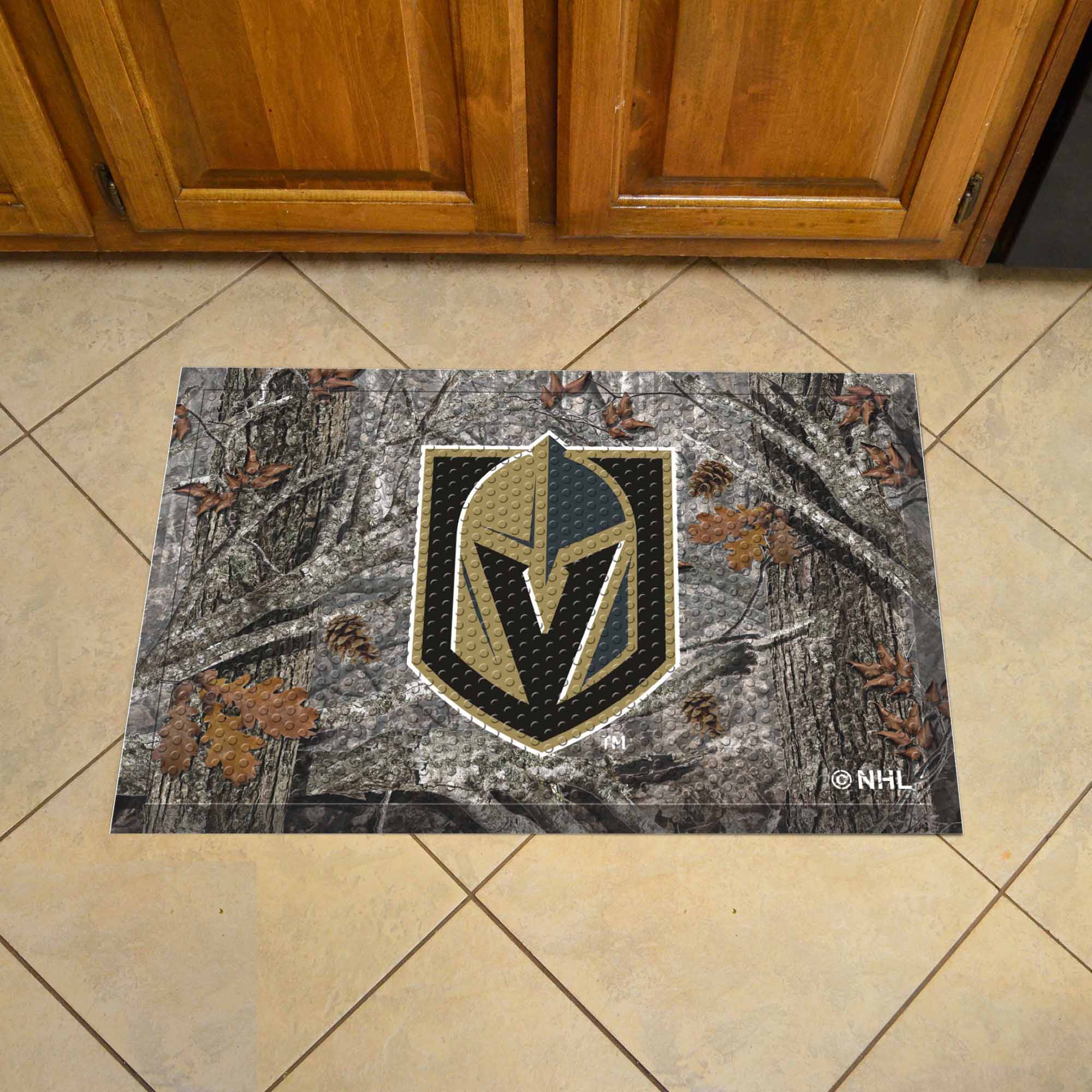 Vegas Golden Knights Rubber Scraper Door Mat Camo