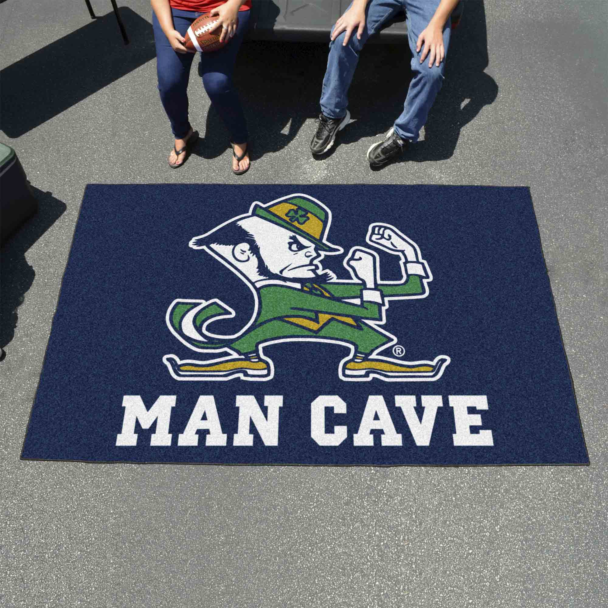 Notre Dame Fighting Irish Man Cave Ulti-Mat Rug - 5ft. x 8ft., Leprechaun