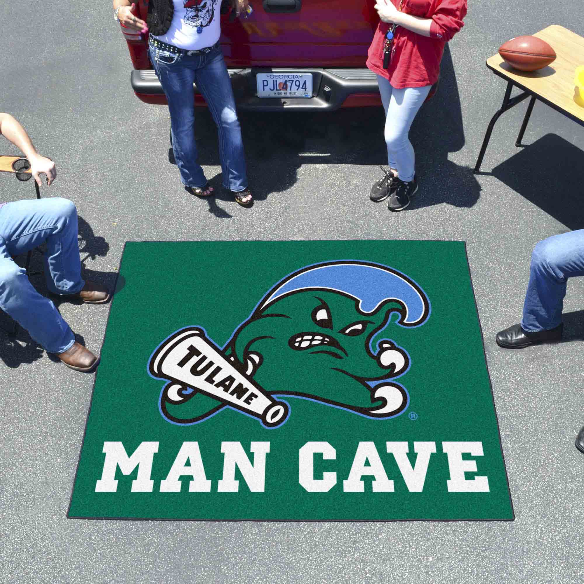 Tulane Green Wave Man Cave Tailgater Rug - 5ft. x 6ft.