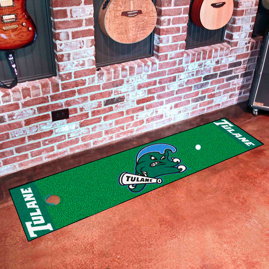 Tulane Green Wave Putting Green Mat - 1.5ft. x 6ft.