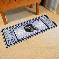 Baltimore Ravens Ticket Runner Rug - 30in. x 72in. - Baltimore Ravens