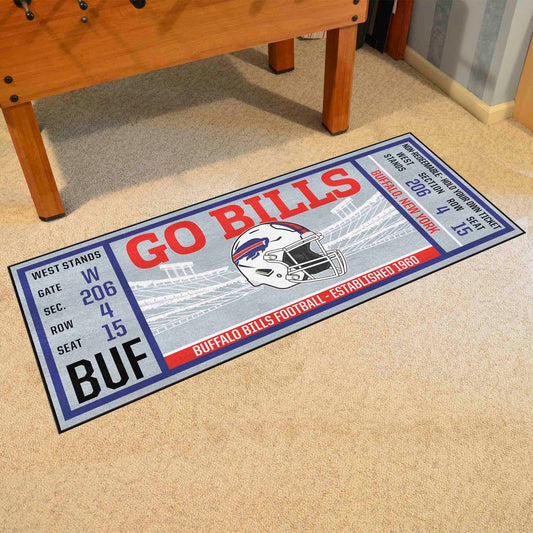 Buffalo Bills Ticket Runner Rug - 30in. x 72in. - Buffalo Bills