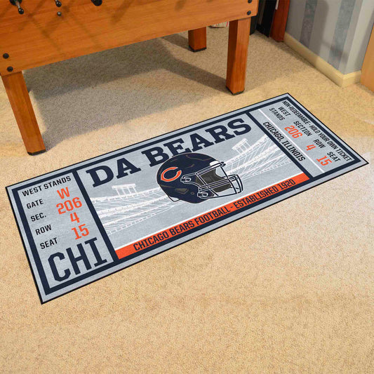 Chicago Bears Ticket Runner Rug - 30in. x 72in. - Chicago Bears