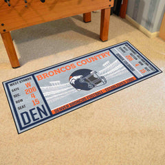 Denver Broncos Ticket Runner Rug - 30in. x 72in.