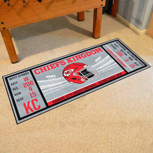 Kansas City Chiefs Ticket Runner Rug - 30in. x 72in.