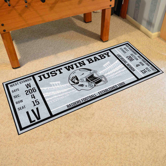 Las Vegas Raiders Ticket Runner Rug - 30in. x 72in.