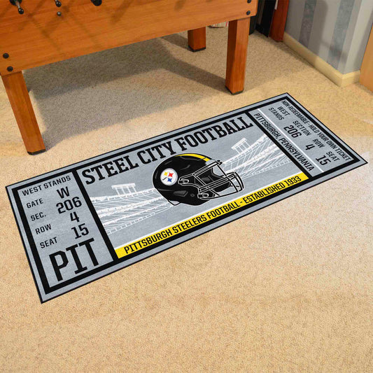 Pittsburgh Steelers Ticket Runner Rug - 30in. x 72in.