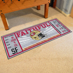 San Francisco 49ers Ticket Runner Rug - 30in. x 72in.