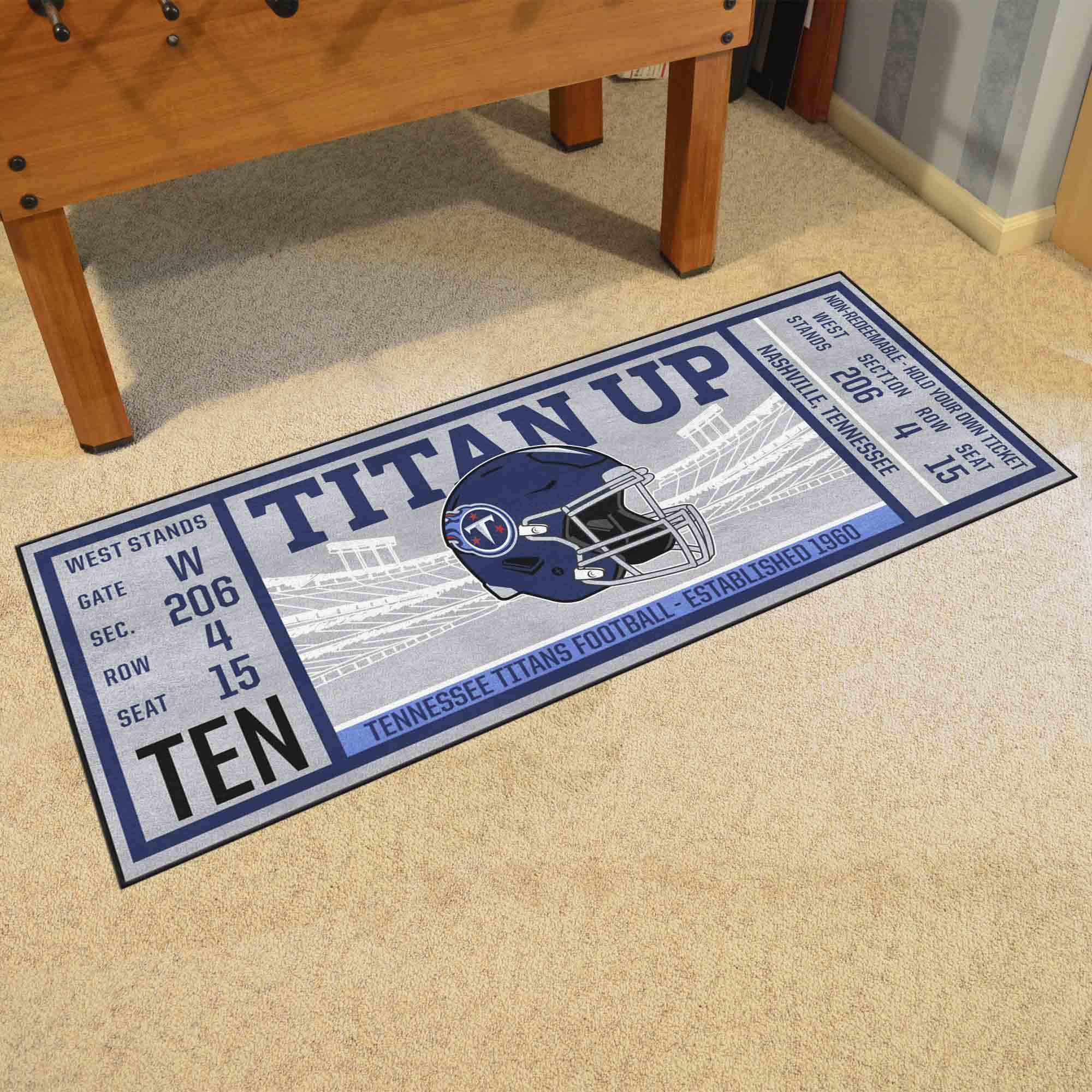 Tennessee Titans Ticket Runner Rug - 30in. x 72in.