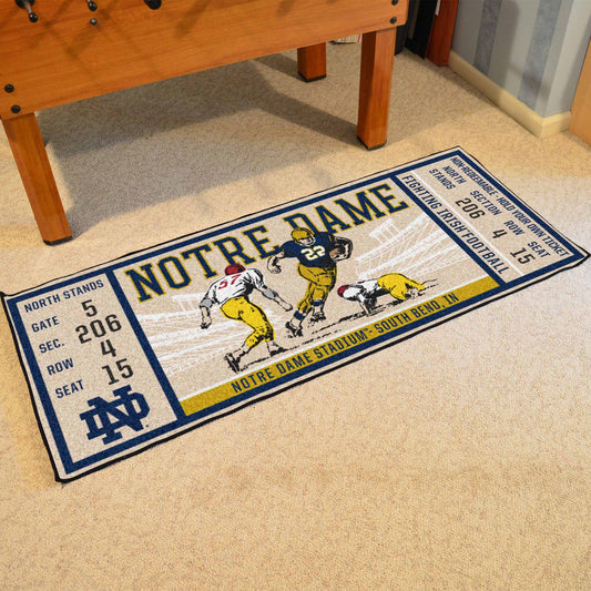 Notre Dame Fighting Irish Ticket Runner Rug - 30in. x 72in.