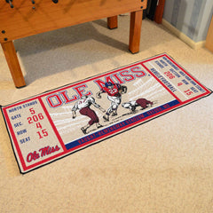 Ole Miss Rebels Ticket Runner Rug - 30in. x 72in. - Ole Miss