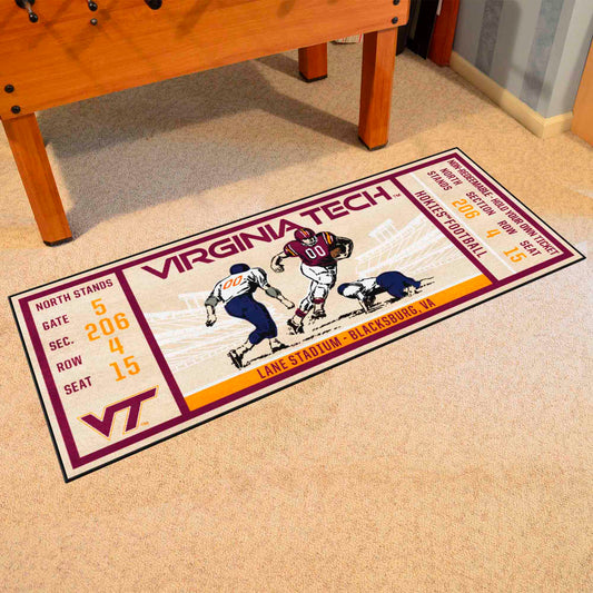 Virginia Tech Hokies Ticket Runner Rug - 30in. x 72in.