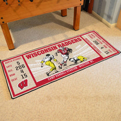 Wisconsin Badgers Ticket Runner Rug - 30in. x 72in.