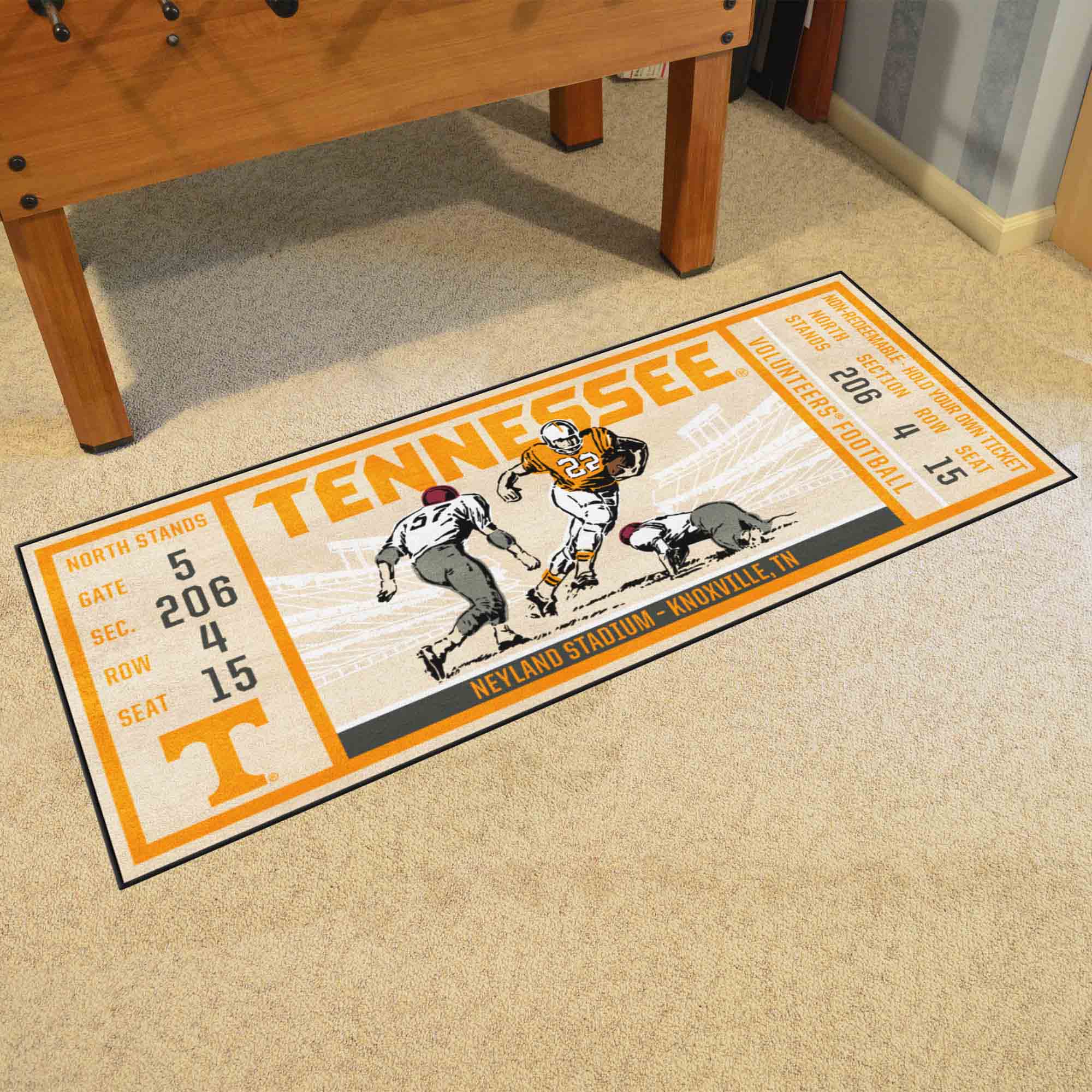 Tennessee Volunteers Ticket Runner Rug - 30in. x 72in.