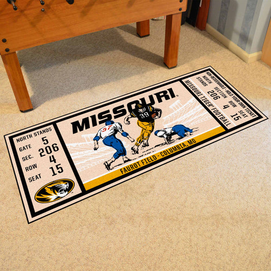 Missouri Tigers Ticket Runner Rug - 30in. x 72in.