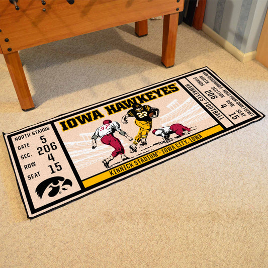 Iowa Hawkeyes Ticket Runner Rug - 30in. x 72in.