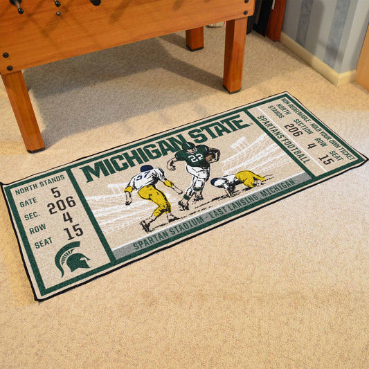 Michigan State Spartans Ticket Runner Rug - 30in. x 72in.