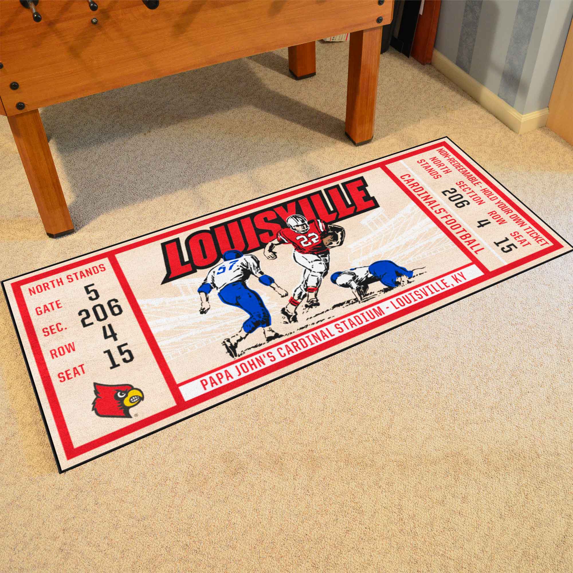 Louisville Cardinals Ticket Runner Rug - 30in. x 72in.