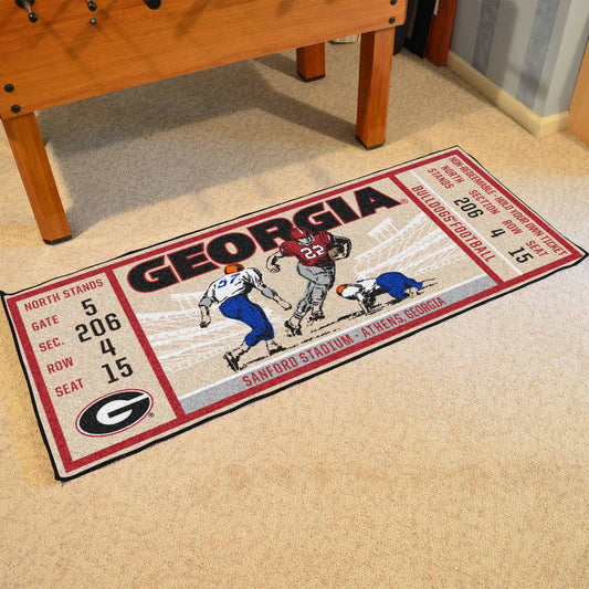 Georgia Bulldogs Ticket Runner Rug - 30in. x 72in.