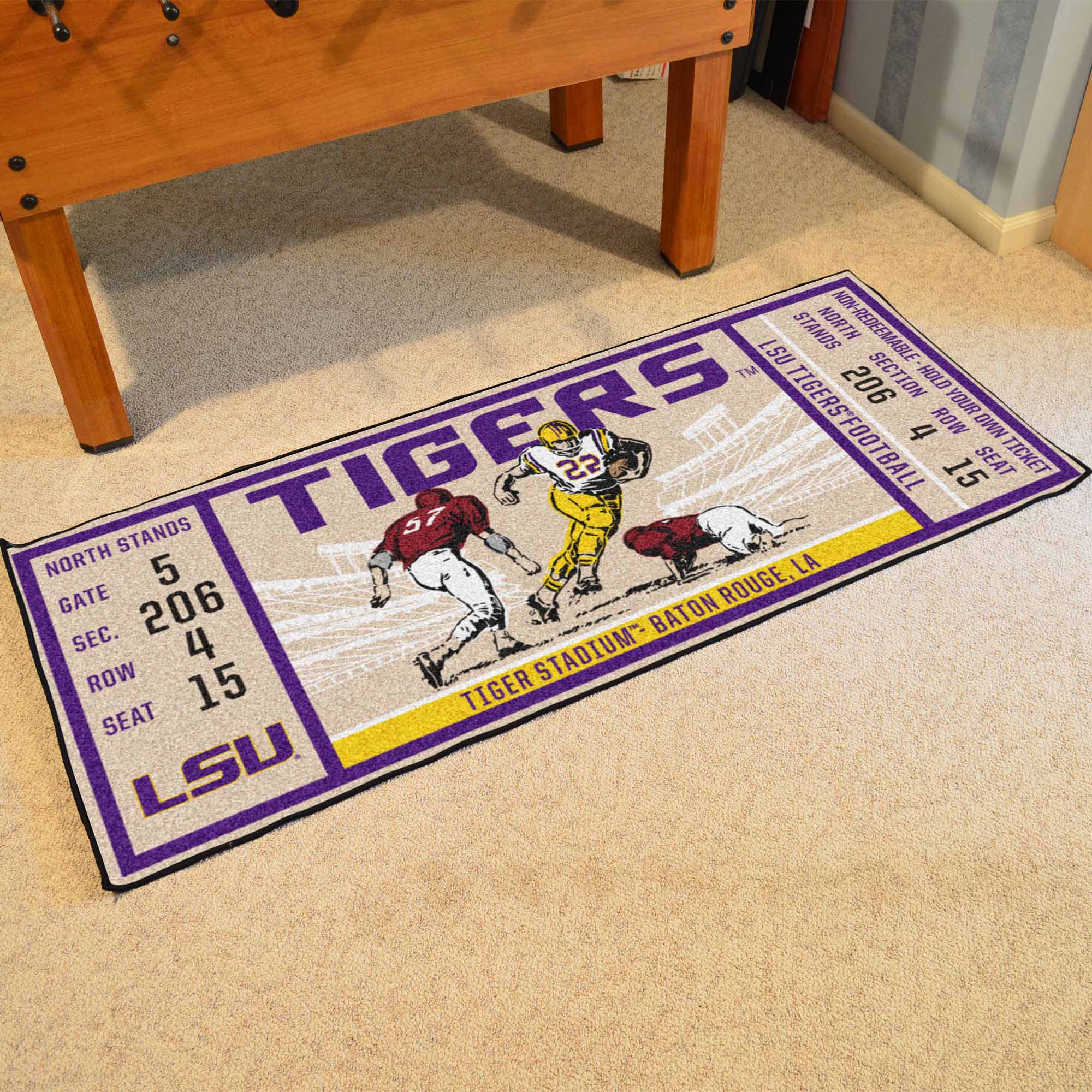 LSU Tigers Ticket Runner Rug - 30in. x 72in.