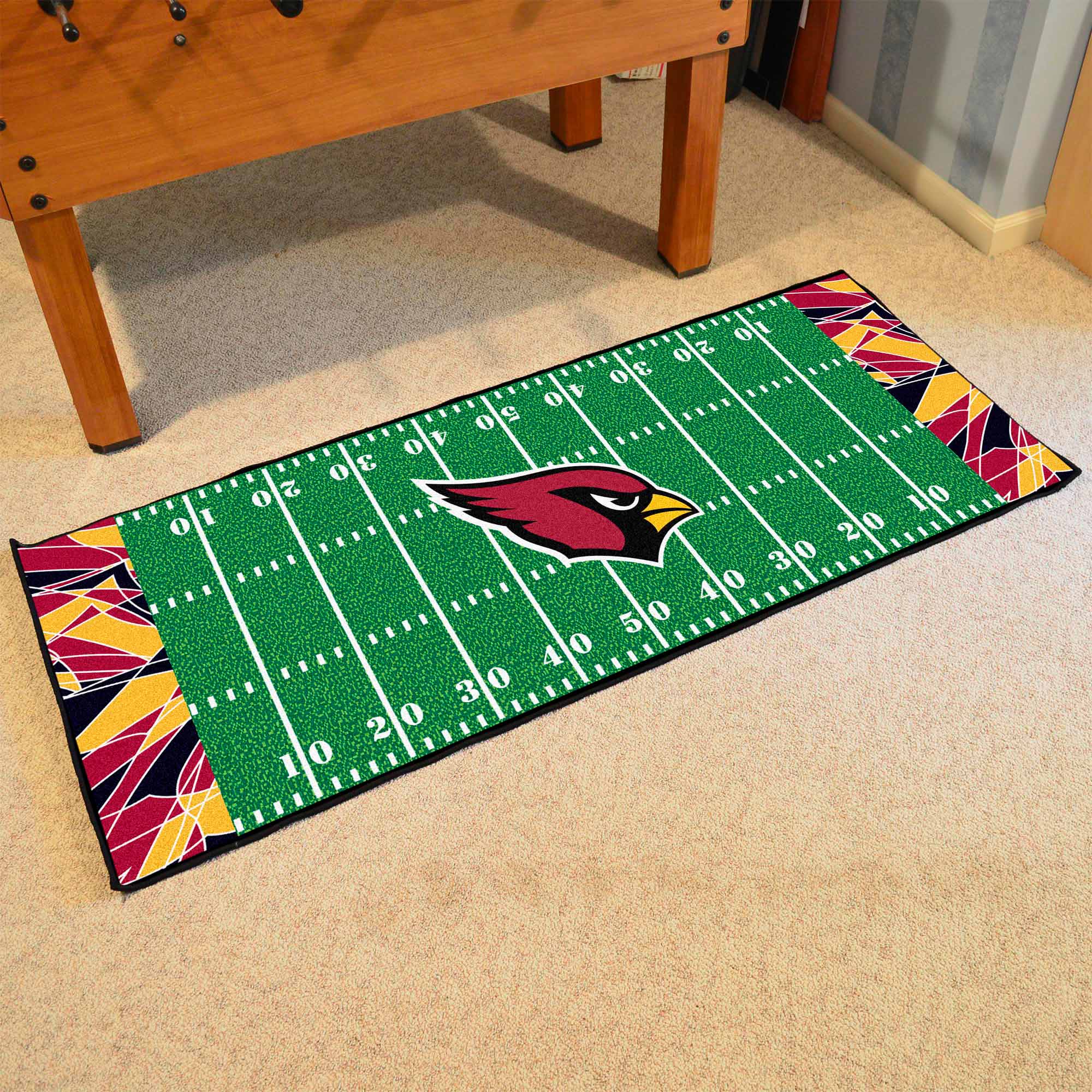 Arizona Cardinals Football Field Runner Mat - 30in. x 72in. XFIT Design