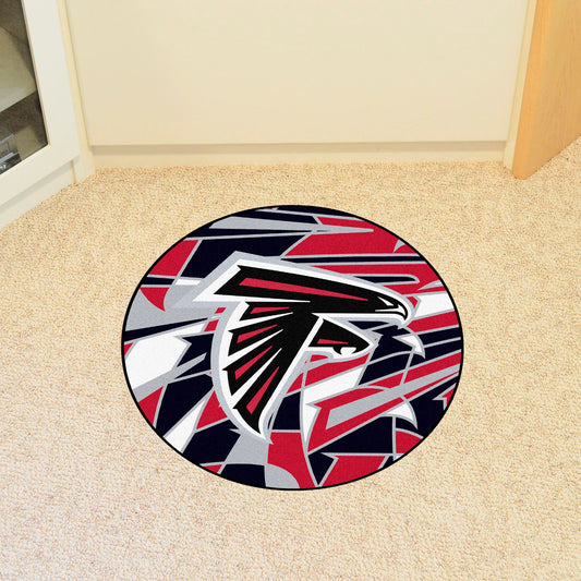 Atlanta Falcons Roundel Rug - 27in. Diameter XFIT Design - Atlanta Falcons