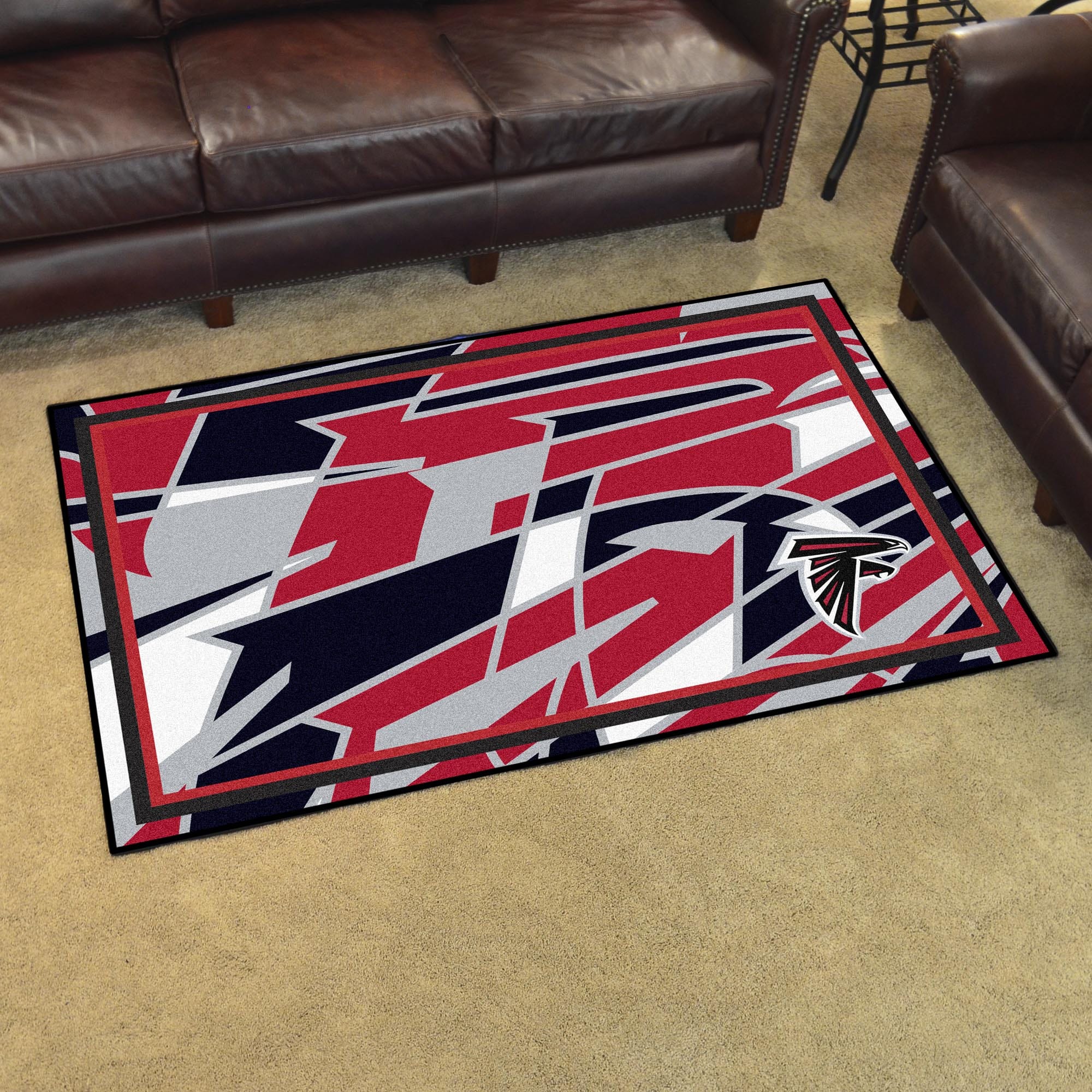 Atlanta Falcons 4ft. x 6ft. Plush Area Rug XFIT Design - Atlanta Falcons