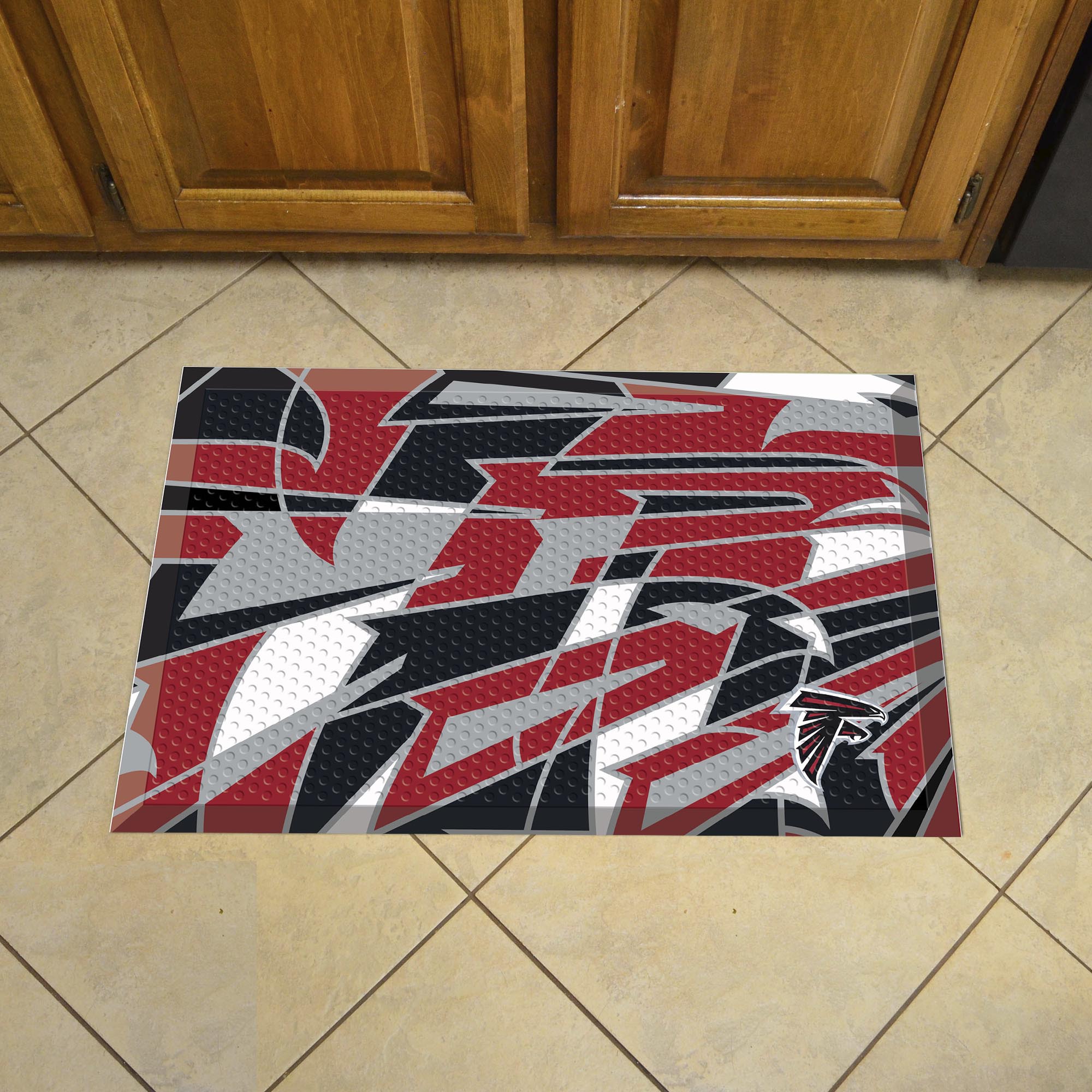 Atlanta Falcons Rubber Scraper Door Mat XFIT Design - Atlanta Falcons