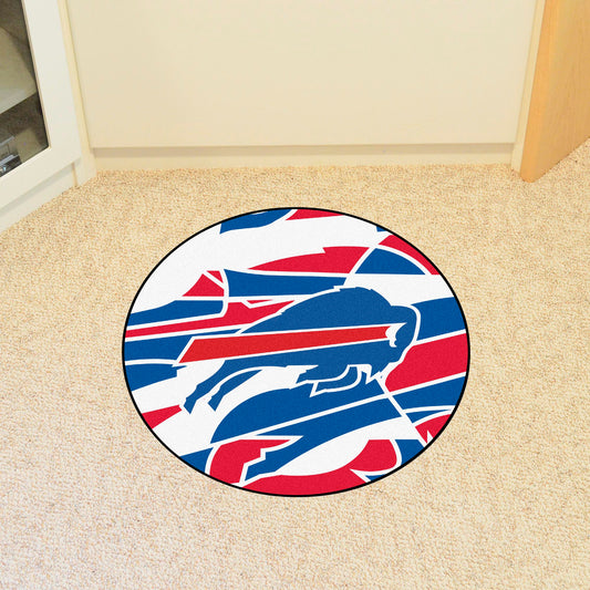 Buffalo Bills Roundel Rug - 27in. Diameter XFIT Design - Buffalo Bills