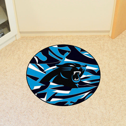 Carolina Panthers Roundel Rug - 27in. Diameter XFIT Design