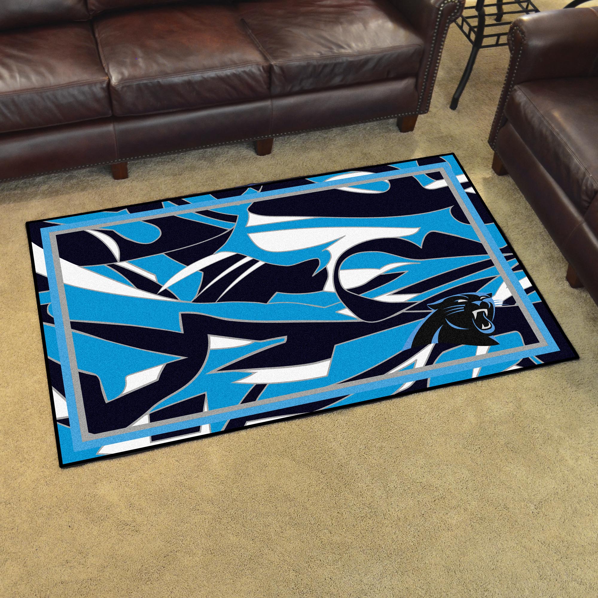 Carolina Panthers 4ft. x 6ft. Plush Area Rug XFIT Design