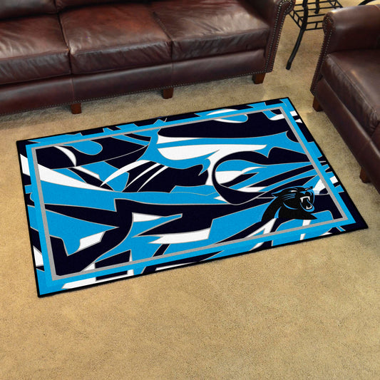 Carolina Panthers 4ft. x 6ft. Plush Area Rug XFIT Design