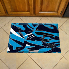 Carolina Panthers Rubber Scraper Door Mat XFIT Design - Carolina Panthers