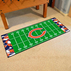 Chicago Bears Football Field Runner Mat - 30in. x 72in. XFIT Design - Chicago Bears