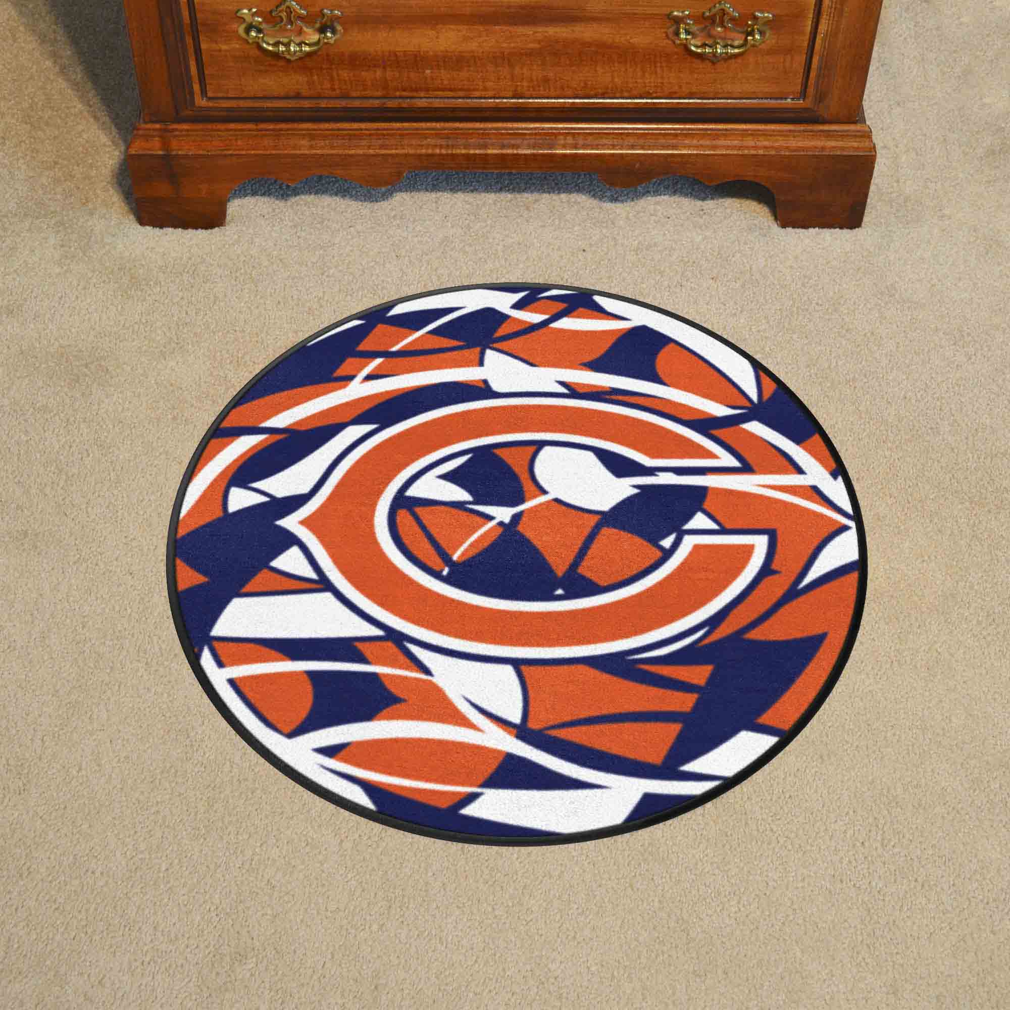 Chicago Bears Roundel Rug - 27in. Diameter XFIT Design