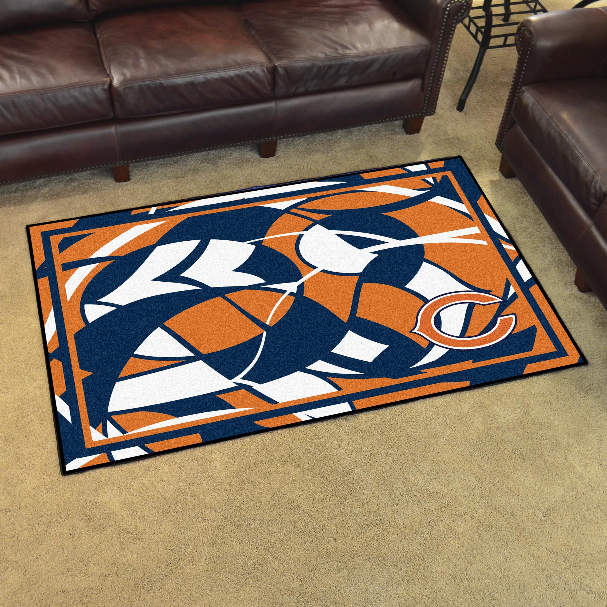 Chicago Bears 4ft. x 6ft. Plush Area Rug XFIT Design - Chicago Bears