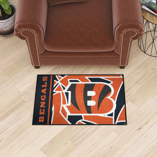 Cincinnati Bengals Starter Mat XFIT Design - 19in x 30in Accent Rug - Cincinnati Bengals